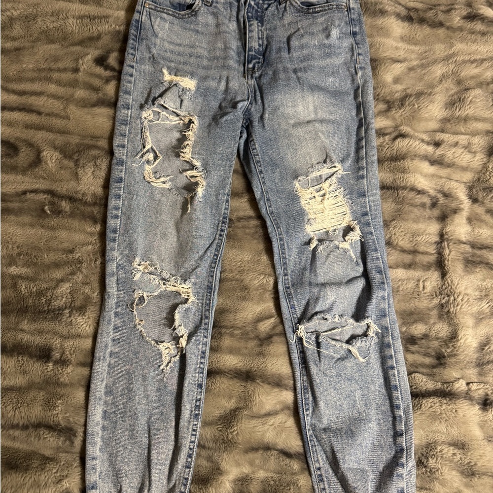Tinseltown Light Blue Distressed Skinny Jeans